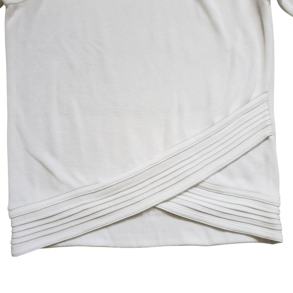 Athleta Serenity Criss Cross Sweatshirt Womens XXS White Modal Activewear - Picture 7 of 11